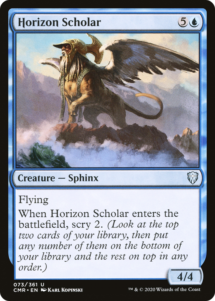 Horizon Scholar (CMR-073) [Commander Legends] Foil MTG Single Wizards of the Coast