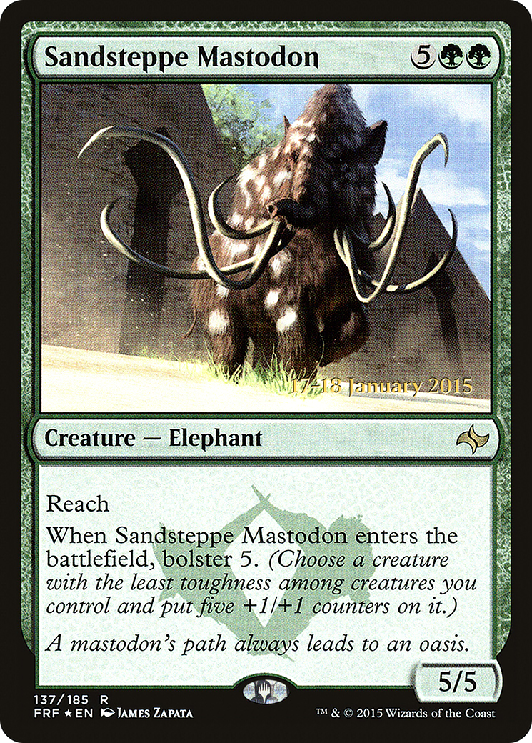 Sandsteppe Mastodon (PRE-137S) [Fate Reforged Promos] Foil MTG Single Wizards of the Coast