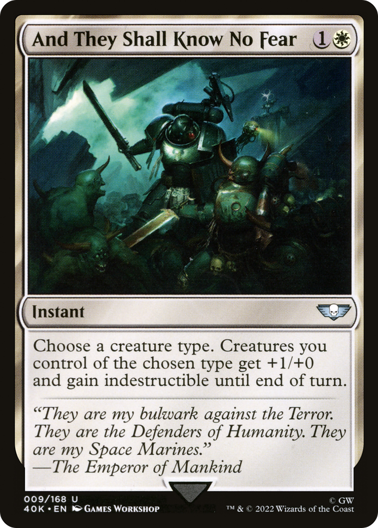 And They Shall Know No Fear (40K-009) [Warhammer 40,000 Commander] MTG Single Wizards of the Coast