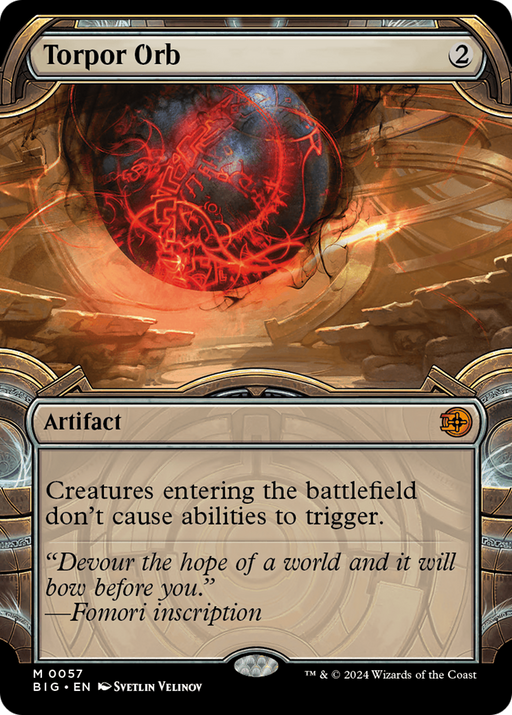 Torpor Orb (BIG-057) [The Big Score] (Showcase) Foil MTG Single Wizards of the Coast