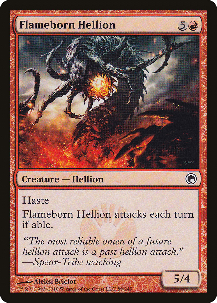 Flameborn Hellion (SOM-089) [Scars of Mirrodin] Foil MTG Single Wizards of the Coast