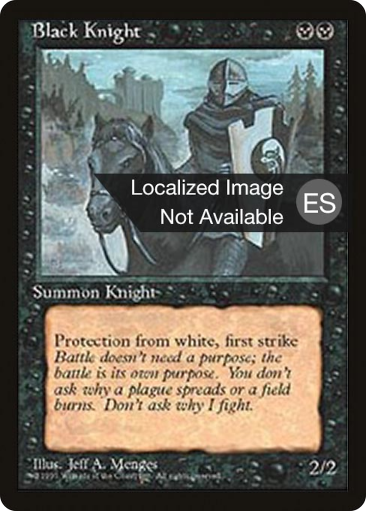 Black Knight (4BB-121) [Fourth Edition Foreign Black Border] MTG Single Wizards of the Coast