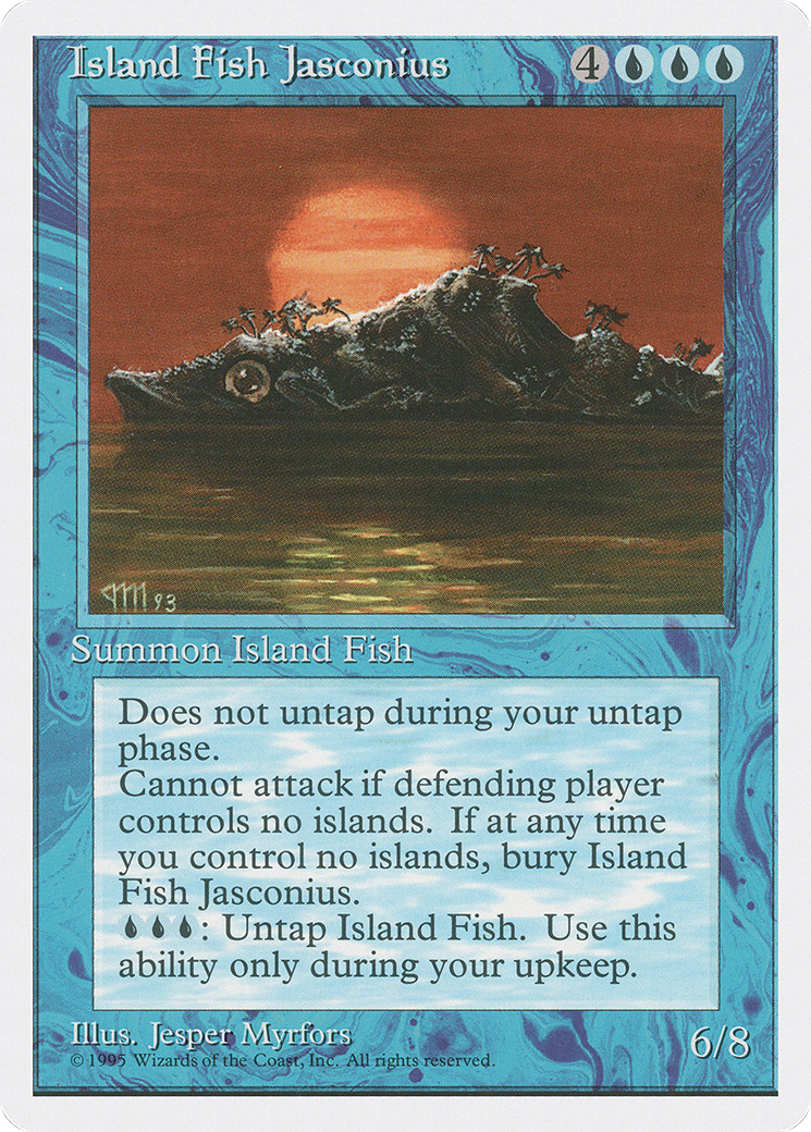 Island Fish Jasconius (4ED-) [Fourth Edition] MTG Single Wizards of the Coast