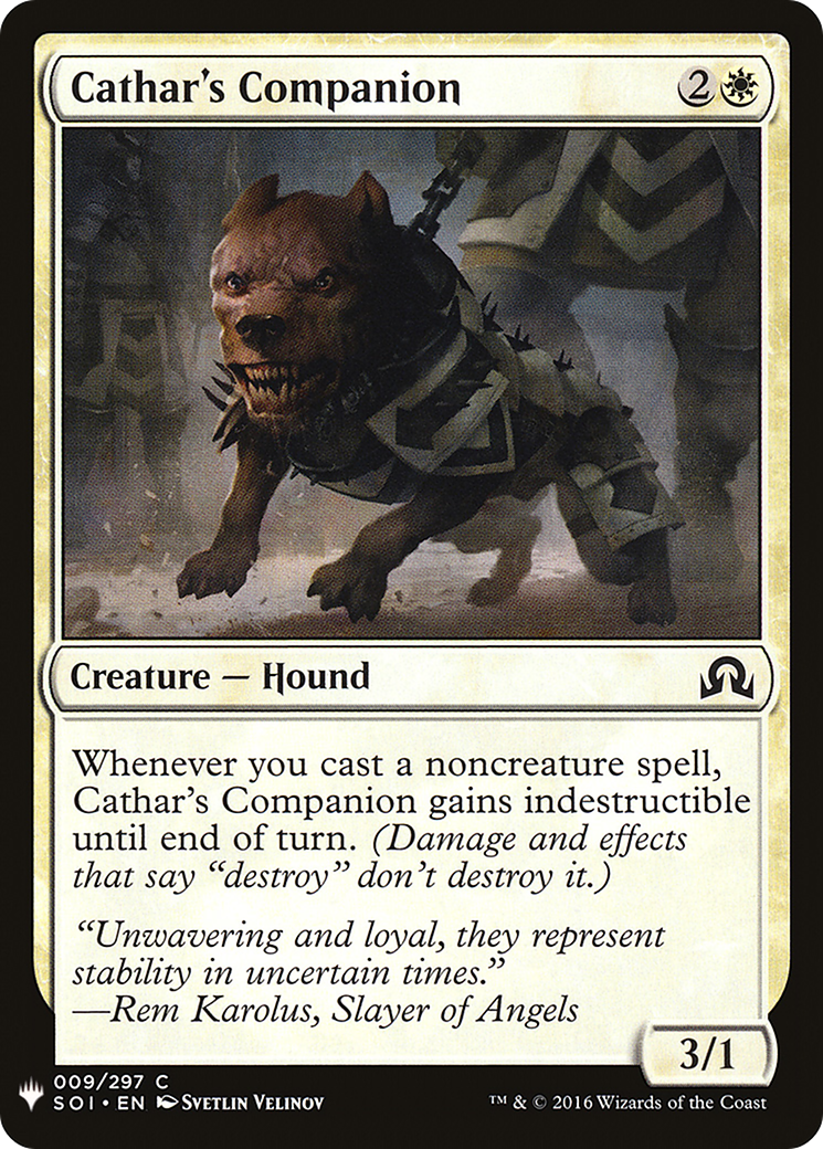 Cathar's Companion (LIST-SOI-9) [Mystery Booster] The List MTG Single Wizards of the Coast