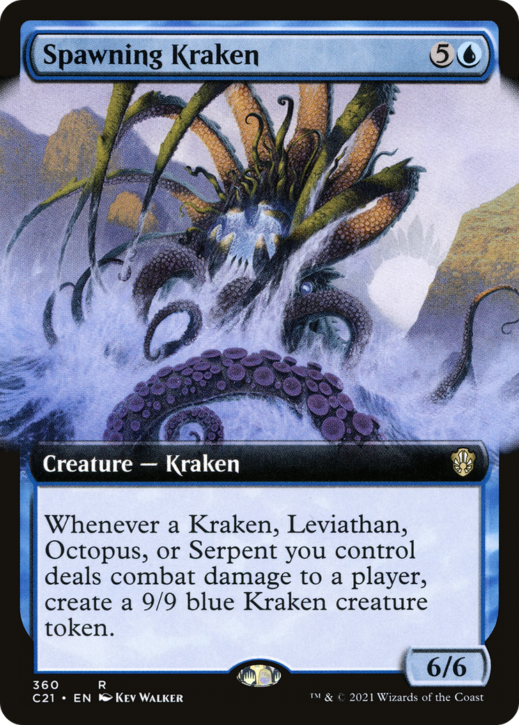 Spawning Kraken (C21-360) [Commander 2021] (Extended Art) MTG Single Wizards of the Coast