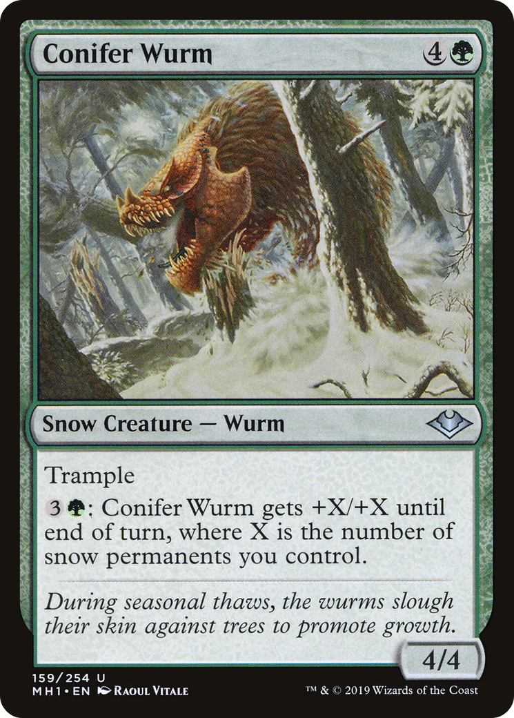 Conifer Wurm (MH1-159) [Modern Horizons] Foil MTG Single Wizards of the Coast