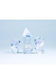 Sirius Dice: Sharp-Edged 7-Die Dice Set Cloak and Dagger - Clear Dice & Gaming Accessories Sirius Dice