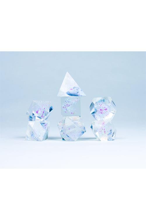 Sirius Dice: Sharp-Edged 7-Die Dice Set Cloak and Dagger - Clear Dice & Gaming Accessories Sirius Dice