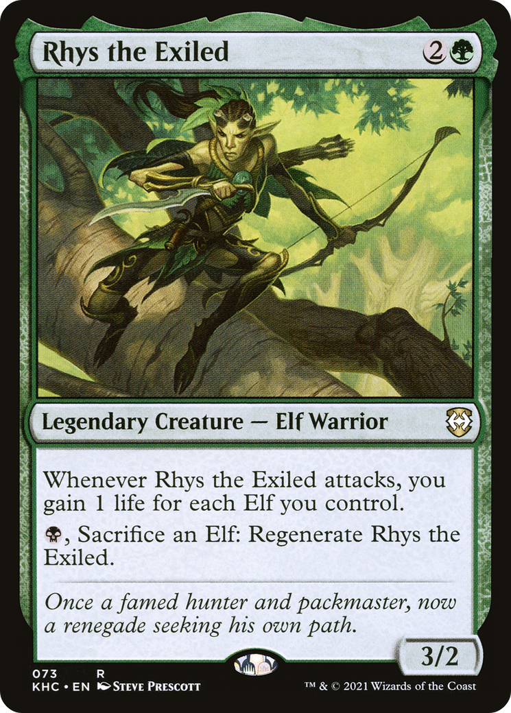 Rhys the Exiled (KHC-073) [Kaldheim Commander] MTG Single Wizards of the Coast