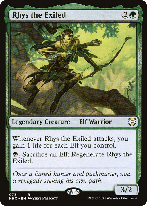 Rhys the Exiled (KHC-073) [Kaldheim Commander] MTG Single Wizards of the Coast