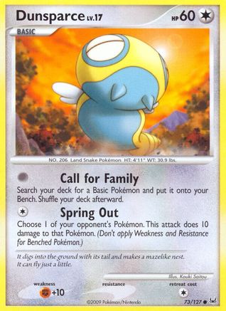Dunsparce (/127) [Platinum: Base set] Pokemon Single Pokémon