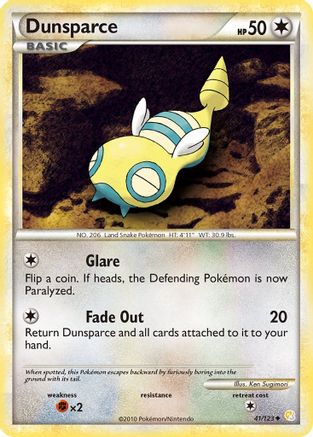 Dunsparce (41/123) Reverse Holofoil [HGSS: Base Set] Pokemon Single Pokémon