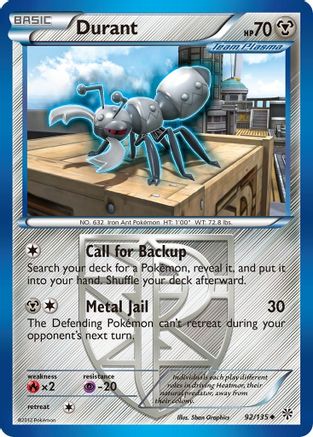 Durant (Team Plasma) (92) (/135) [BW: Plasma Storm] Pokemon Single Pokémon