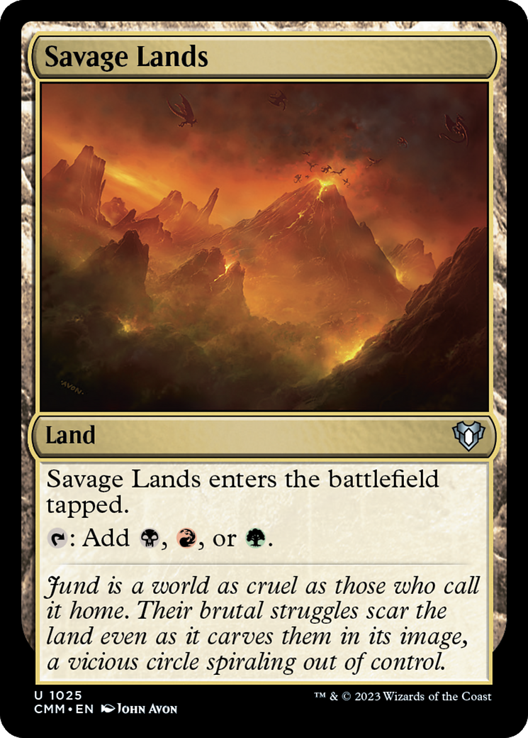 Savage Lands (CMM-1025) [Commander Masters] MTG Single Wizards of the Coast
