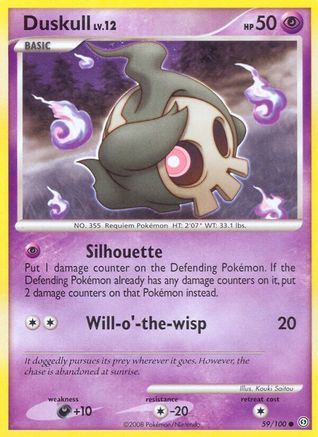 Duskull (59) (/100) Reverse Holofoil [DP: Stormfront] Pokemon Single Pokémon
