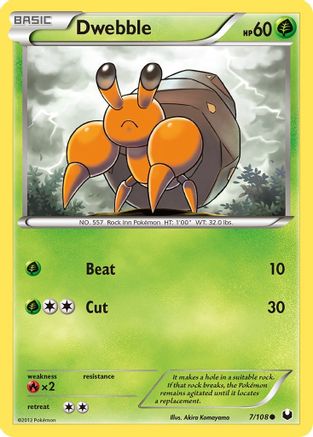 Dwebble (/108) [BW: Dark Explorers] Pokemon Single Pokémon