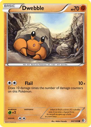 Dwebble (/149) [BW: Boundaries Crossed] Pokemon Single Pokémon