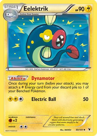 Eelektrik (40/101) Reverse Holofoil [BW: Noble Victories] Pokemon Single Pokémon