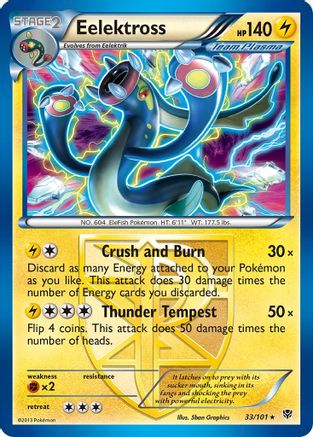 Eelektross (Team Plasma) (33/101) Reverse Holofoil [BW: Plasma Blast] Pokemon Single Pokémon