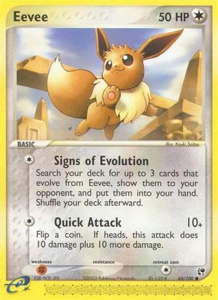 Eevee (63/100) Reverse Holofoil [Sandstorm]