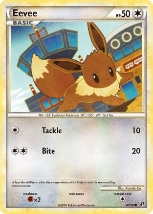 Eevee (47/90) Reverse Holofoil [HGSS: Undaunted] Pokemon Single Pokémon