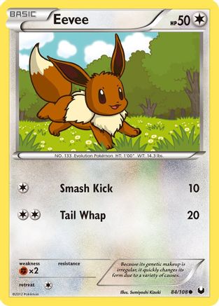 Eevee (84/108) [BW: Dark Explorers] Pokemon Single Pokémon