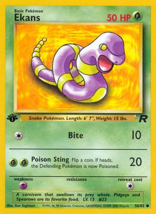 Ekans (56/82) 1st Edition [Vintage: Team Rocket] Pokemon Single Pokémon