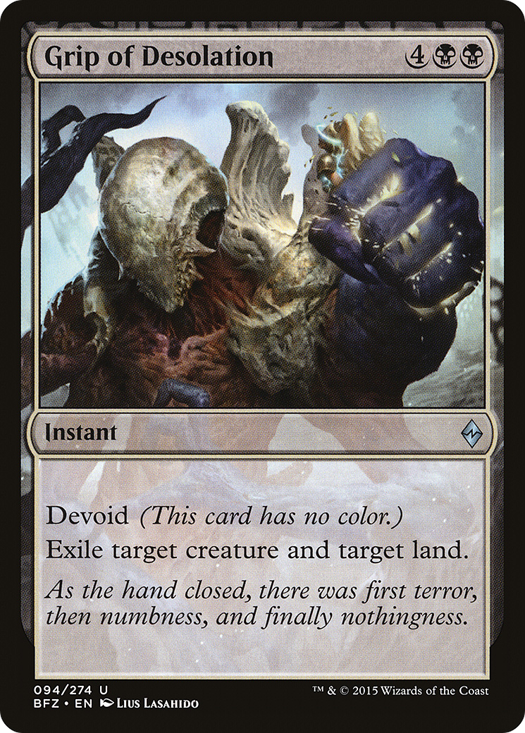 Grip of Desolation (BFZ-094) [Battle for Zendikar] MTG Single Wizards of the Coast