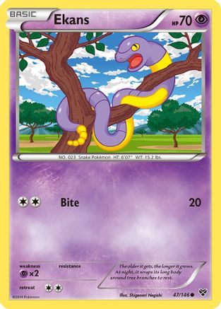 Ekans (47/146) Reverse Holofoil [XY: Base Set] Pokemon Single Pokémon