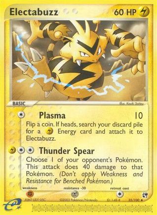 Electabuzz (/100) [EX: Sandstorm] Pokemon Single Pokémon