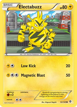 Electabuzz (53/149) [BW: Boundaries Crossed] Pokemon Single Pokémon