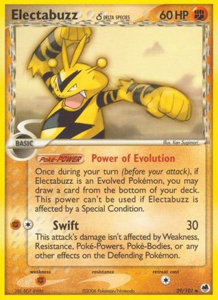 Electabuzz (Delta Species) (/101) Reverse Holofoil [EX: Dragon Frontiers] Pokemon Single Pokémon