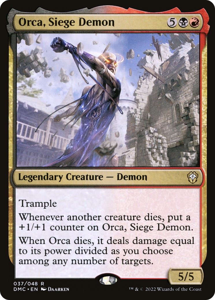 Orca, Siege Demon (DMC-037) [Dominaria United Commander] Foil MTG Single Wizards of the Coast
