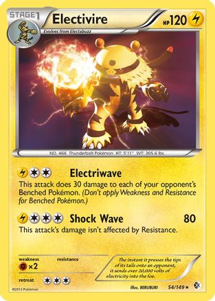 Electivire (/149) Holofoil [BW: Boundaries Crossed] Pokemon Single Pokémon