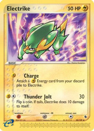 Electrike - 30/109 (/109) Reverse Holofoil [EX: Ruby & Sapphire] Pokemon Single Pokémon