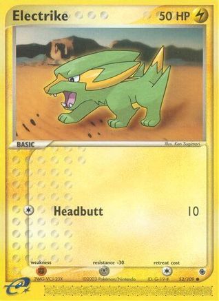 Electrike - 52/109 (/109) Reverse Holofoil [EX: Ruby & Sapphire] Pokemon Single Pokémon