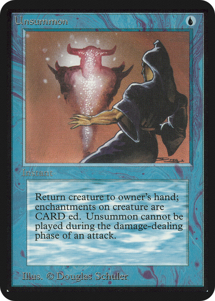 Unsummon (LEA-086) [Oldschool] Limited Edition Alpha MTG Single Wizards of the Coast
