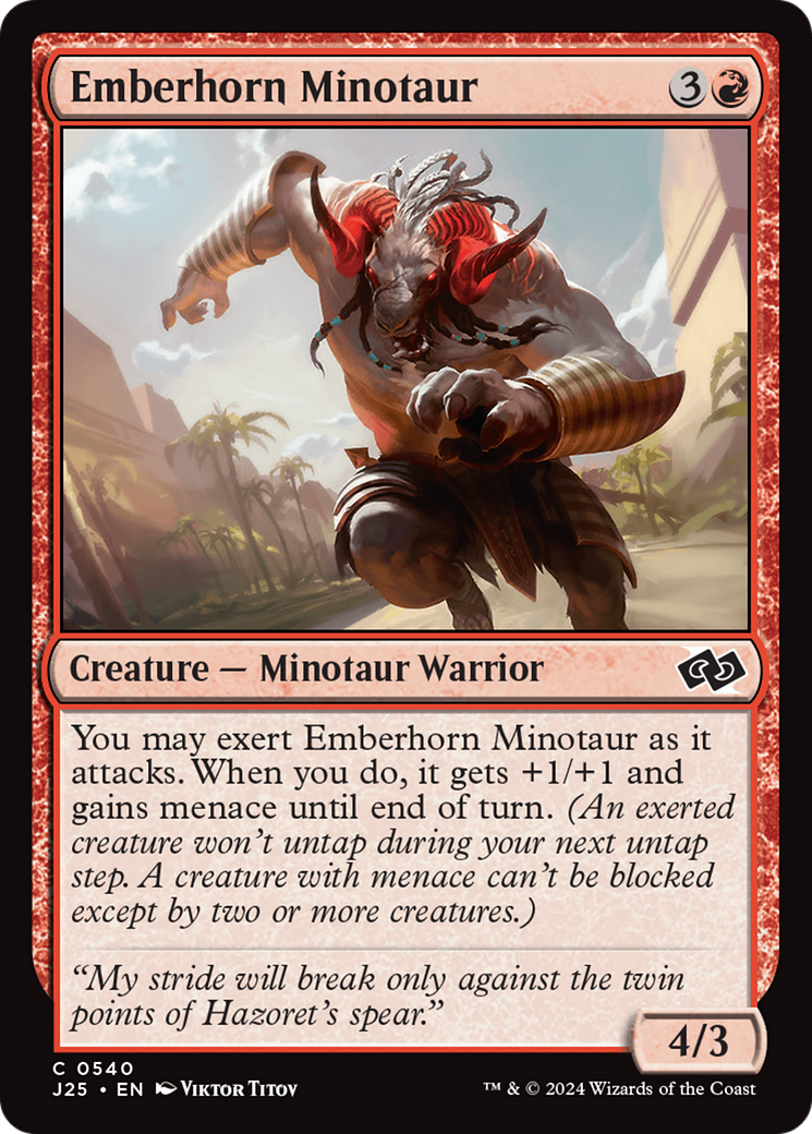 Emberhorn Minotaur (J25-540) [Foundations Jumpstart] MTG Single Wizards of the Coast