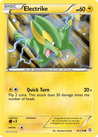 Electrike (42) (/124) Reverse Holofoil [BW: Dragons Exalted] Pokemon Single Pokémon