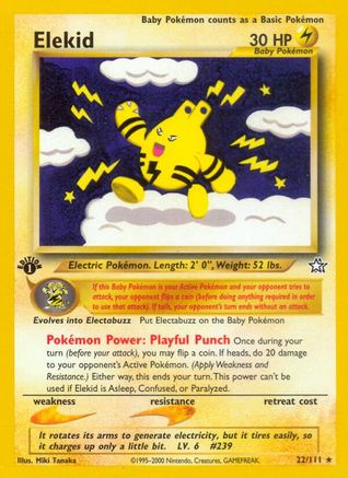 Elekid (22/111) 1st Edition [Vintage: Neo Genesis] Pokemon Single Pokémon