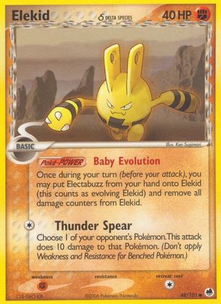 Elekid (Delta Species) (48/101) Reverse Holofoil [EX: Dragon Frontiers] Pokemon Single Pokémon