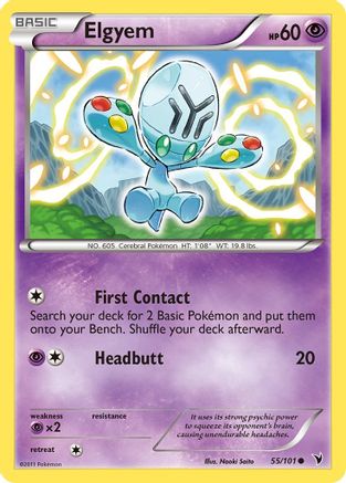 Elgyem (55) (/101) Reverse Holofoil [BW: Noble Victories] Pokemon Single Pokémon