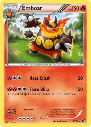 Emboar (19) (/114) Holofoil [BW: Base Set] Pokemon Single Pokémon