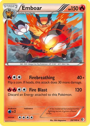 Emboar (/149) Holofoil [BW: Boundaries Crossed] Pokemon Single Pokémon