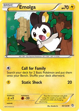 Emolga (/124) Reverse Holofoil [BW: Dragons Exalted] Pokemon Single Pokémon