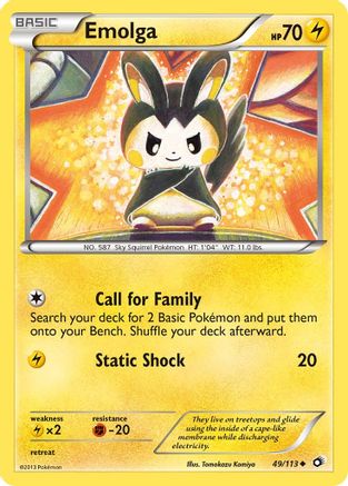 Emolga (49/113) [BW: Legendary Treasures] Pokemon Single Pokémon