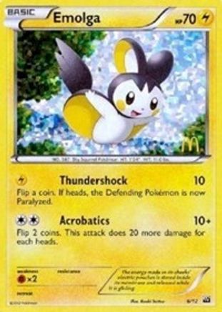 Emolga - 6/12 (/12) Holofoil [Promos: McDonalds Promos 2012] Pokemon Single Pokémon