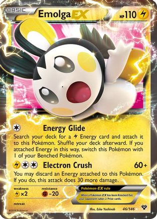 Emolga EX (46/146) Holofoil [XY: Base Set] Pokemon Single Pokémon