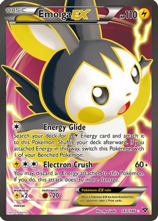 Emolga EX (143 Full Art) (/146) Holofoil [XY: Base Set] Pokemon Single Pokémon
