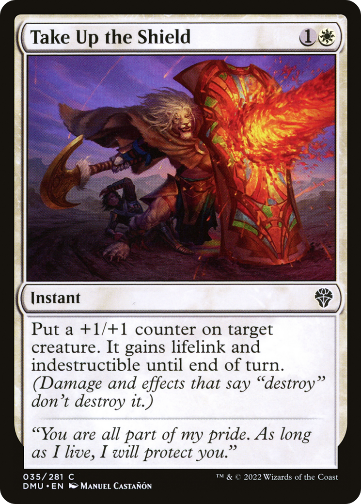 Take Up the Shield (DMU-035) [Dominaria United] Foil MTG Single Wizards of the Coast